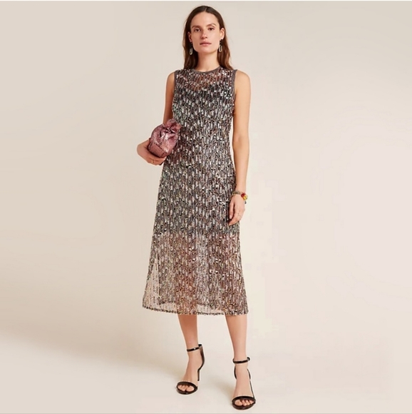 Anthropologie Dresses & Skirts - Corey Lynn Calter | Sequined Swing Midi Dress | NWT